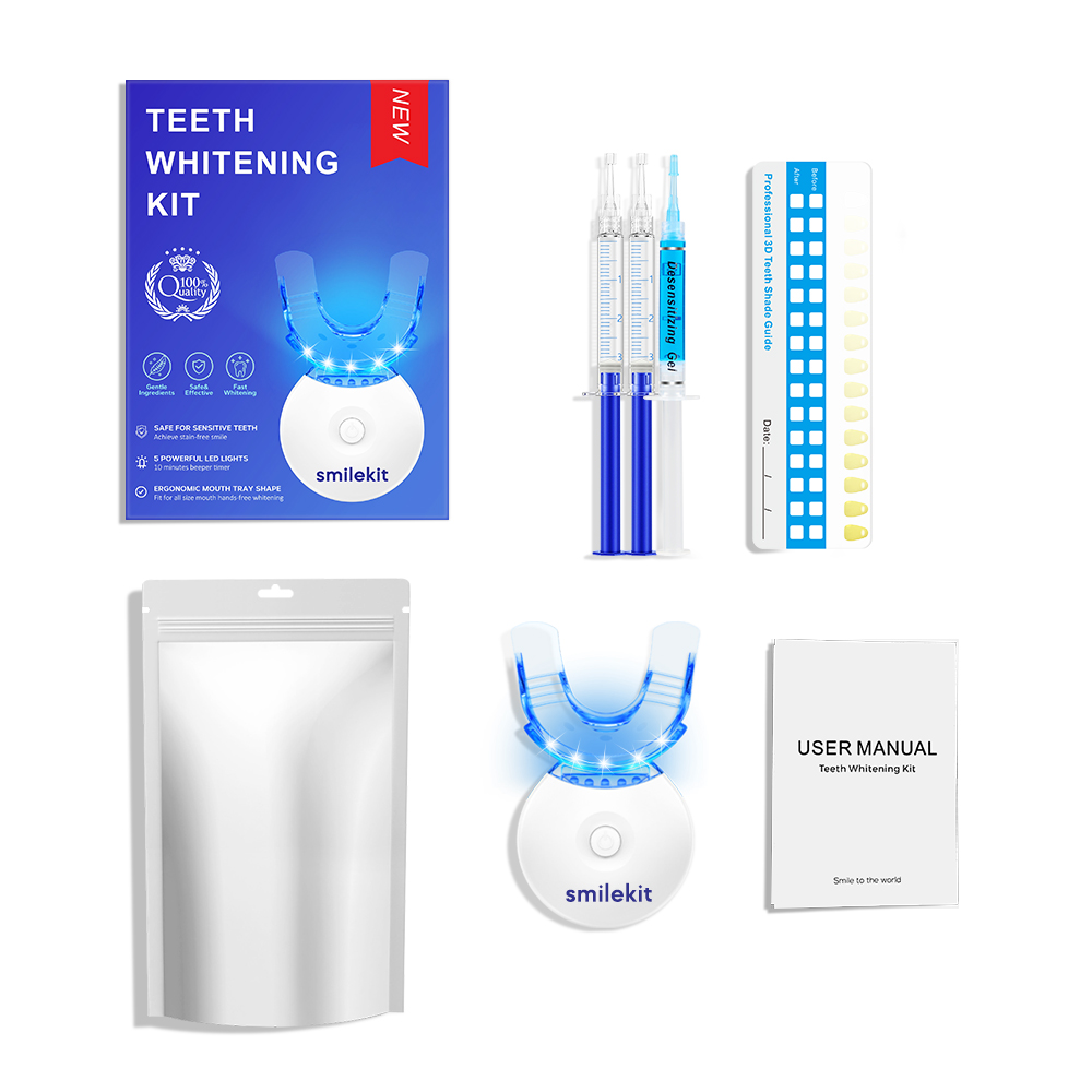 Teeth Whitening Q&M - Tandenbleekset - 5X LED-lichttandenbleekmiddel met 35%