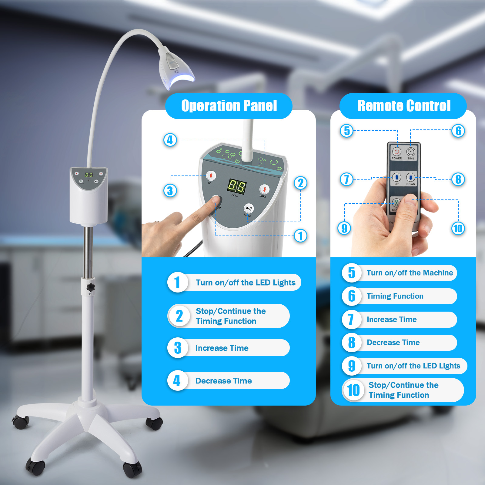 Teeth Whitening Video - Professionele Tandheelkundige Tanden Whitening Machine Getimede