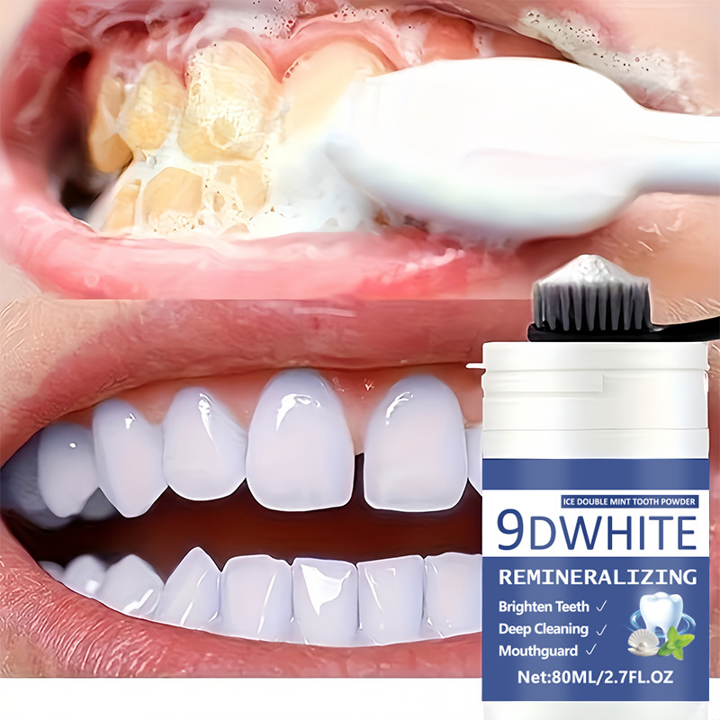 Teeth Whitening Products - 9D Paarse Tandbleekpoeder 80ml Dieptereinigende Tandpoeder,