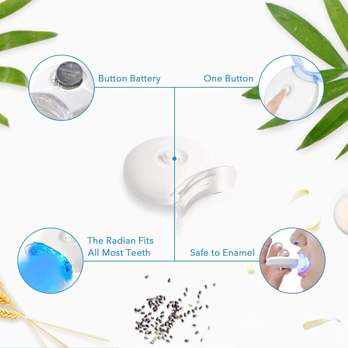 Tandenbleekset - 5X LED-lichtt - Teeth Whitening Q&M recensie en prijs