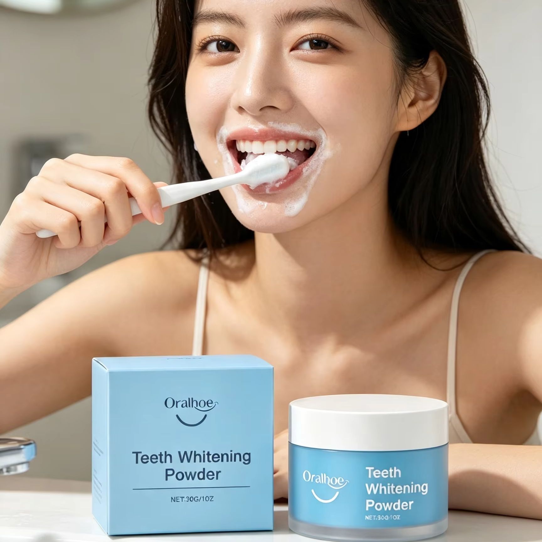 Oralhoe Tandpoeder voor het Po - Teeth Whitening Q&M recensie en prijs