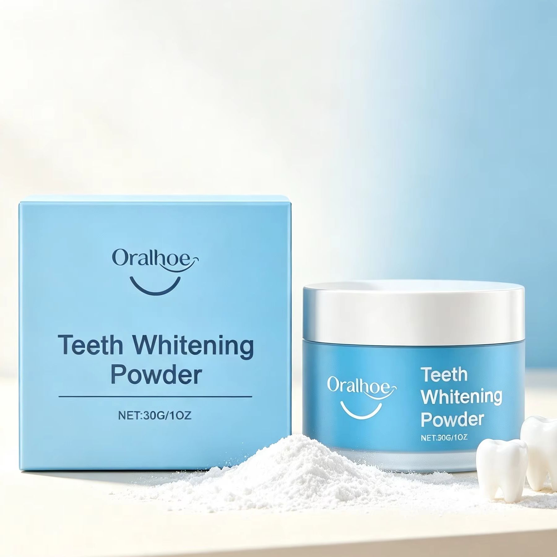 Oralhoe Tandpoeder voor het Po - Teeth Whitening Q&M recensie en prijs