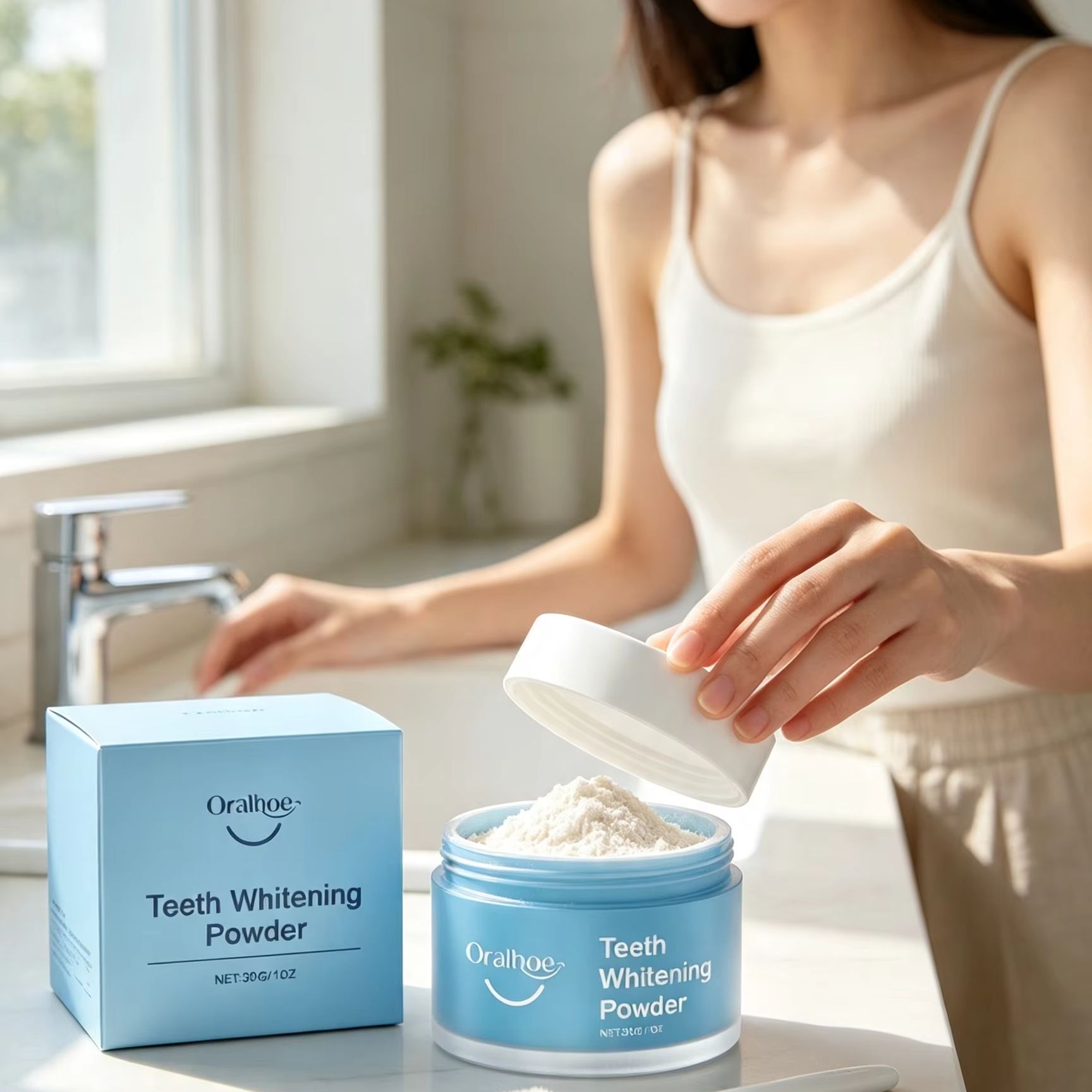 Oralhoe Tandpoeder voor het Po - Teeth Whitening Q&M recensie en prijs