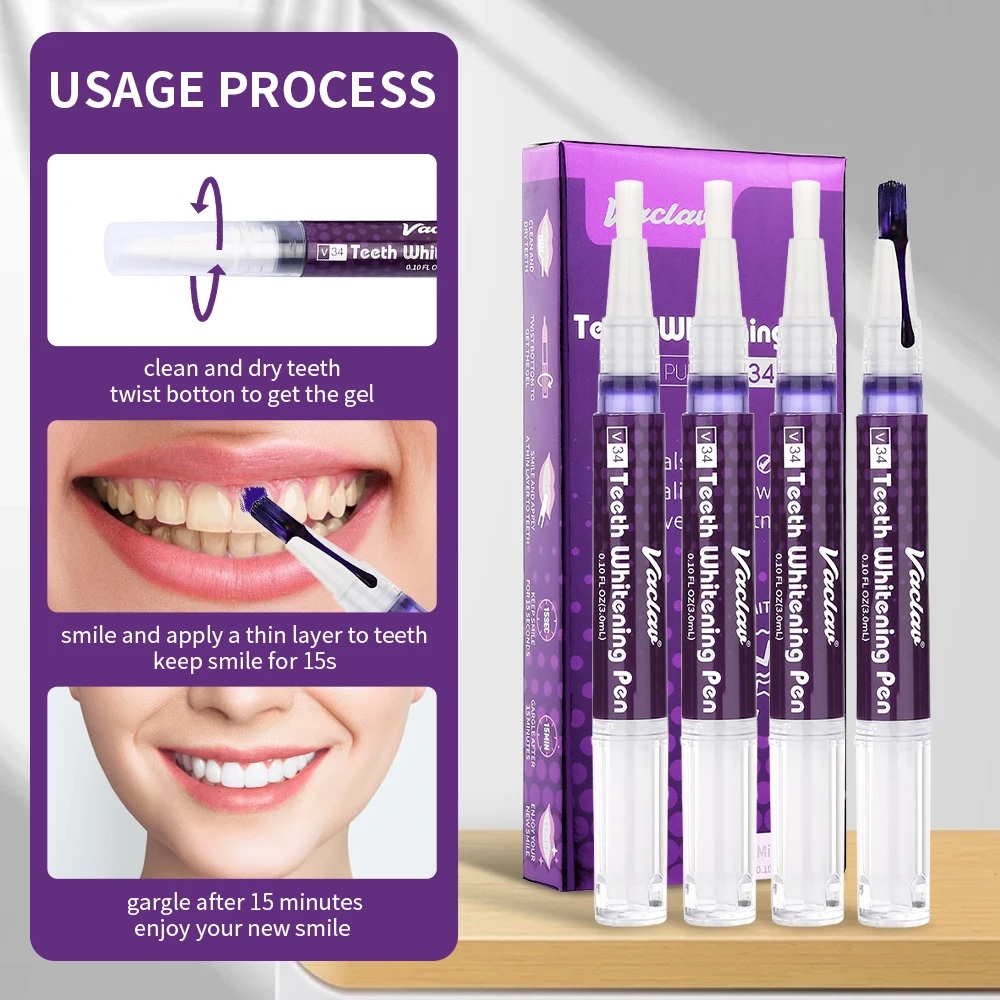 Vaclav V34 Paarse tandenbleekg - Teeth Whitening Q&M recensie en prijs